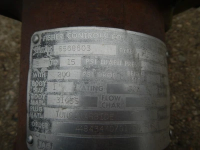 Fisher 1" 300 Class 316 Stainless Steel Control Valve