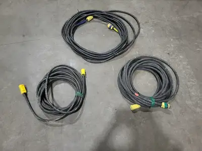 45 ft SOOW Power Extension Cord 14/3 AWG 15A 125V Lot of 3