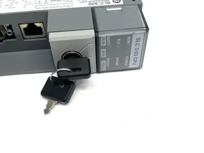 USED ALLEN-BRADLEY SER. E REV. 8 SLC 500 CPU PROCESSOR UNIT W/ KEY NO DOOR