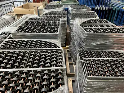 BULK QTY OF ROLLER RACKING W/ BEAMS