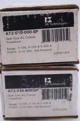 NK TECHNOLOGIES AT2-010-000-SP SPLIT CORE AC CURRENT TRANSDUCER STOCK #K-2265
