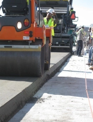 Roller-compacted concrete article photo
