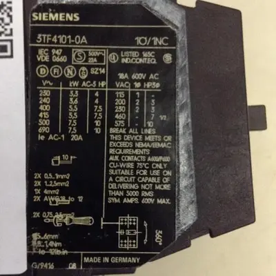 USED SIEMENS 3TF4101-0A