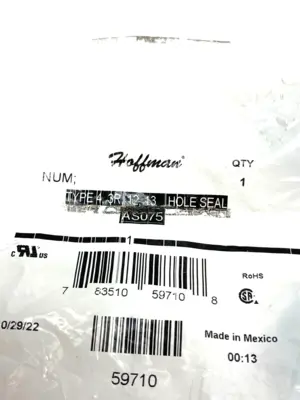 New | in-Stock Hoffman Enclosure Hole Seal Type 4, 3R, 12, 13 Gray Steel Electrical Boxes Michigan US | Maverick Industrial Sales #1461037
