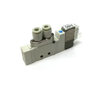 SMC SY3120-5LOZ-C6 5-Port 2-Position Solenoid Valve Plastic Tube Fittings - Used