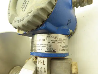 Foxboro IDP10-DF1B01F Pressure Transmitter 0-200"H2O 12.5-42VDC 3" Flanged