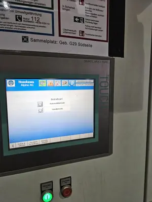 USED HOSOKAWA TWO-STAGE PLASTIC SHREDDING AND GRANULATION SYSTEM