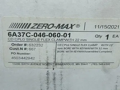 New | in-Stock 2021 ZEROMAX 6A37C04606001 Miscellaneous MRO Ohio US | HGR 24 #1310040