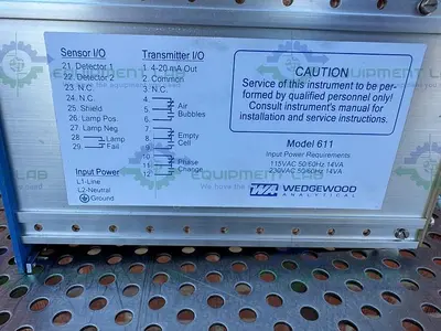 USED WEDGEWOOD ANALYTICAL 611A-G--ACF025 BUBBLE DETECTOR MODULE 115 VAC