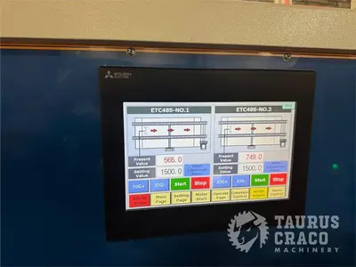 Used 2019 E-CHAIN ECT-48S ANGULAR DOUBLE END-TENONER LINE Woodworking Tenoners Ontario CA | Taurus Craco Machinery Inc #1314188