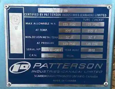 USED PATTERSON INDUSTRIES LTD. NA
