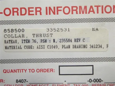 Unbranded 10-1/2" Thrust Bearing 4-1/8" Bore 1-3/4" Wide 3/4" x 3/8" Keyway New