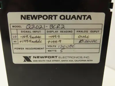 Newport Quanta Q2021-BCR2 Digital Voltmeter 4 Digit LED Display Module 120VAC