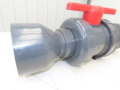 Spears 2322-060  6" Union Ball Valve PVC EPDM Venturi Socket Ends 150psi
