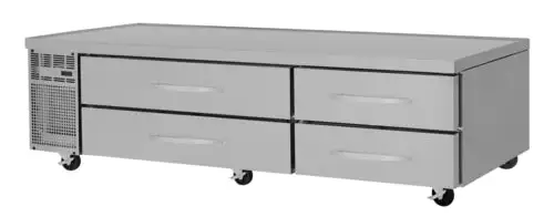 Turbo Air PRCBE-96F-N 96" PRO Series Chef Base Freezer w/ (4) Drawers - 115v