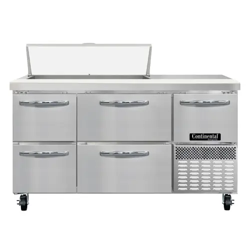 Continental RA60N10-D 60" Sandwich/salad Prep Table W/ Refrigerated Base, 115v