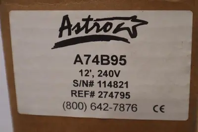 Astro Packaging A74B95 Hot Melt Glue 12’ Hose NEW IN BOX STOCK H295