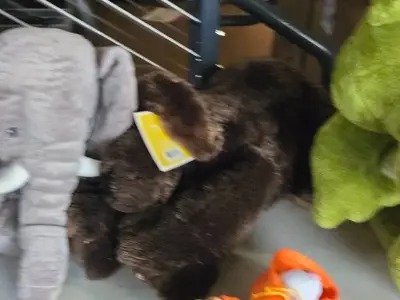 Lot of (4) Stuffed Animals - 24" Crocodile, 20" Elephant, 24" Dog, 12" Yolo Chipmunk
