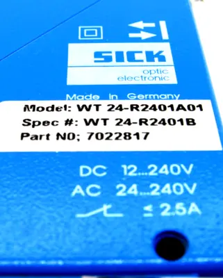 NEW SICK 7 022 817 PHOTO SWITCH WT 24-R2401A01 7022817