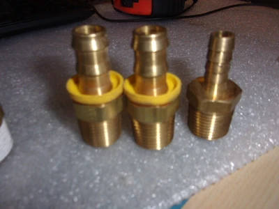 Lot of 9  Mix  Hose brass  Adapters fittings