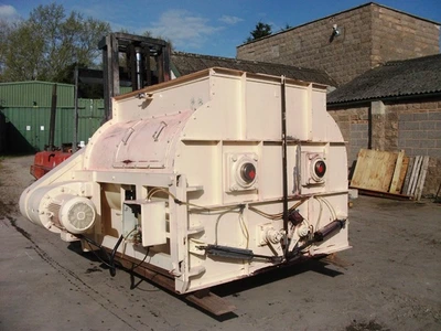 2,000L Tatum Forberg Twin Shafted Stainless Steel Mixer 22 kw