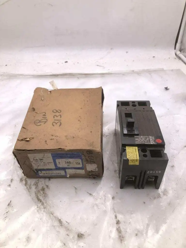 GE General Electric TEB122015WL 15A 2 Pole MCCB Circuit Breaker 240V -NIB