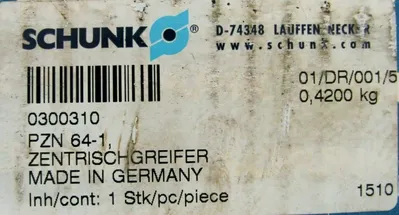 NEW SCHUNK 0300310 GRIPPER 3-FINGER PZN 64-1