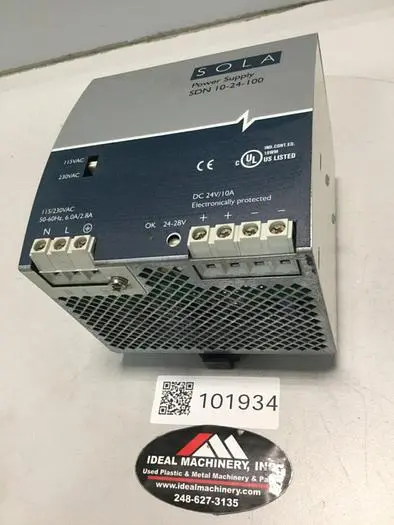Used SOLA ELECTRIC SDN10-24-100 Power Supplies Michigan US | Ideal Machinery #703829