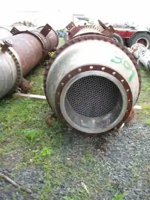 4400 sq ft atlas industrial stainless steel shell & tube heat exchanger