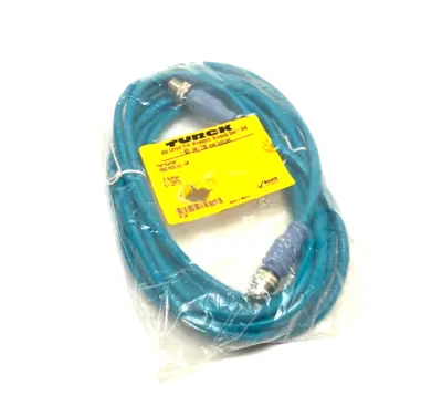 USED TURCK INDUSTRIAL ETHERNET CABLE MALE M12 4-PIN 4M