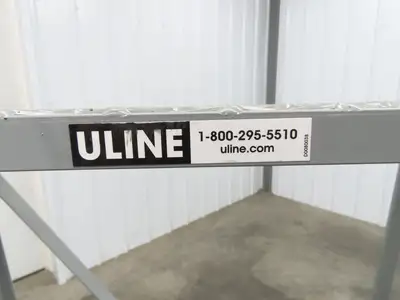 Uline H-84-110 Rolling Ladder 5 Step 10" Work Platform 50" Top Step 450lbs