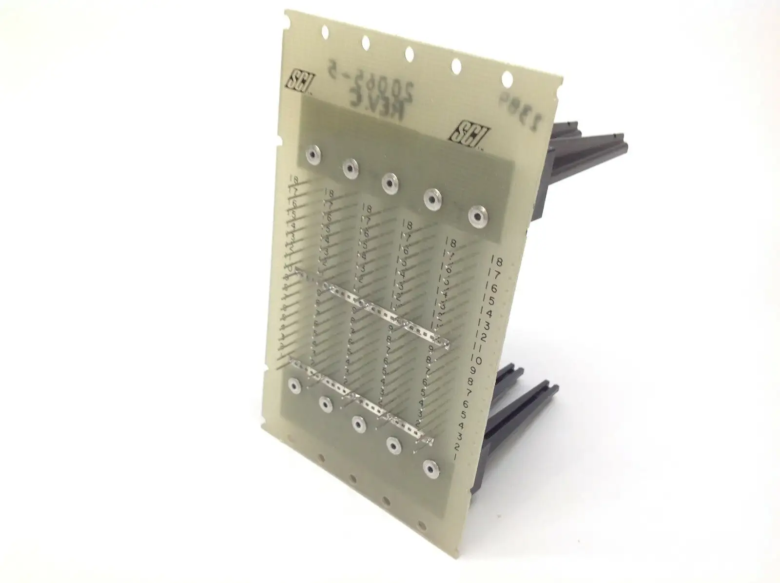 USED SCI REV. C CARD RACK W/ (5) EZM18HRMH-S38 CONNECTORS