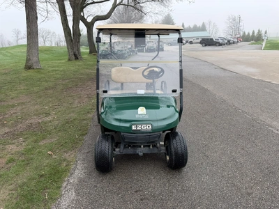 (1) 2015 E-Z-Go golf cart with a Kawasaki gas engine, does not include Club canopy, includes ball wa...