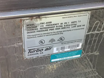 USED Turbo Air TBC-65SB