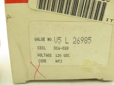 Honeywell Skinner V5L26985 Solenoid Valve 120VDC 850 PSI 1/4" NPT  N.O.