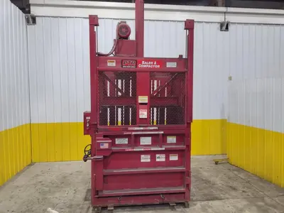 30" x 60" PTR PHILADEPHIA TRAMRAIL MODEL #2300HD VERTICAL HYRAULIC CARDBOARD BALER COMPACTOR: STOCK #23413