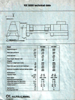 Alfa-Laval AVNX 5060B-31G decanter centrifuge, 316SS.