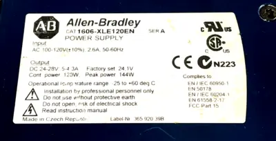 USED ALLEN BRADLEY 1606-XLE120EN POWER SUPPLY 100-120V 1606XLE120EN