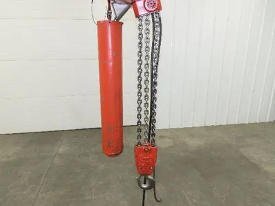 CM Lodestar RRT2 3 Ton Electric Chain Hoist 19' Lift 11/3.3 FPM Trolley 460 Volt