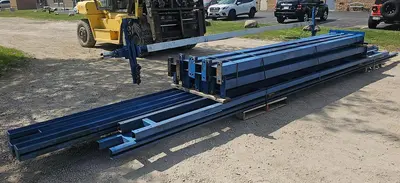 USED GORBEL 1/2 TON ALUMINUM BRIDGE FREESTANDING CRANE