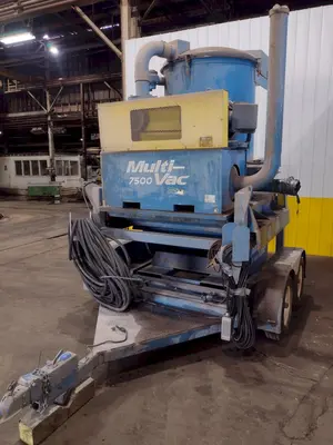 75 HP X 2 YARD MULTI-VAC MODEL #7500 MILLENIUM SERIES PORTABLE TRAILER MOUNTED VACUUM SYSTEM: STOCK #18866