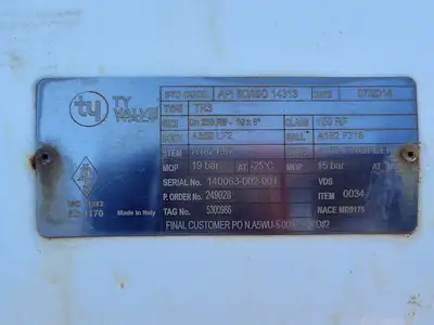USED TY VALVE CORPORATION TR3