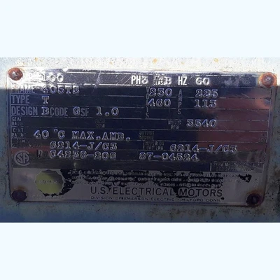 US Electric 100 hp Electric Motor