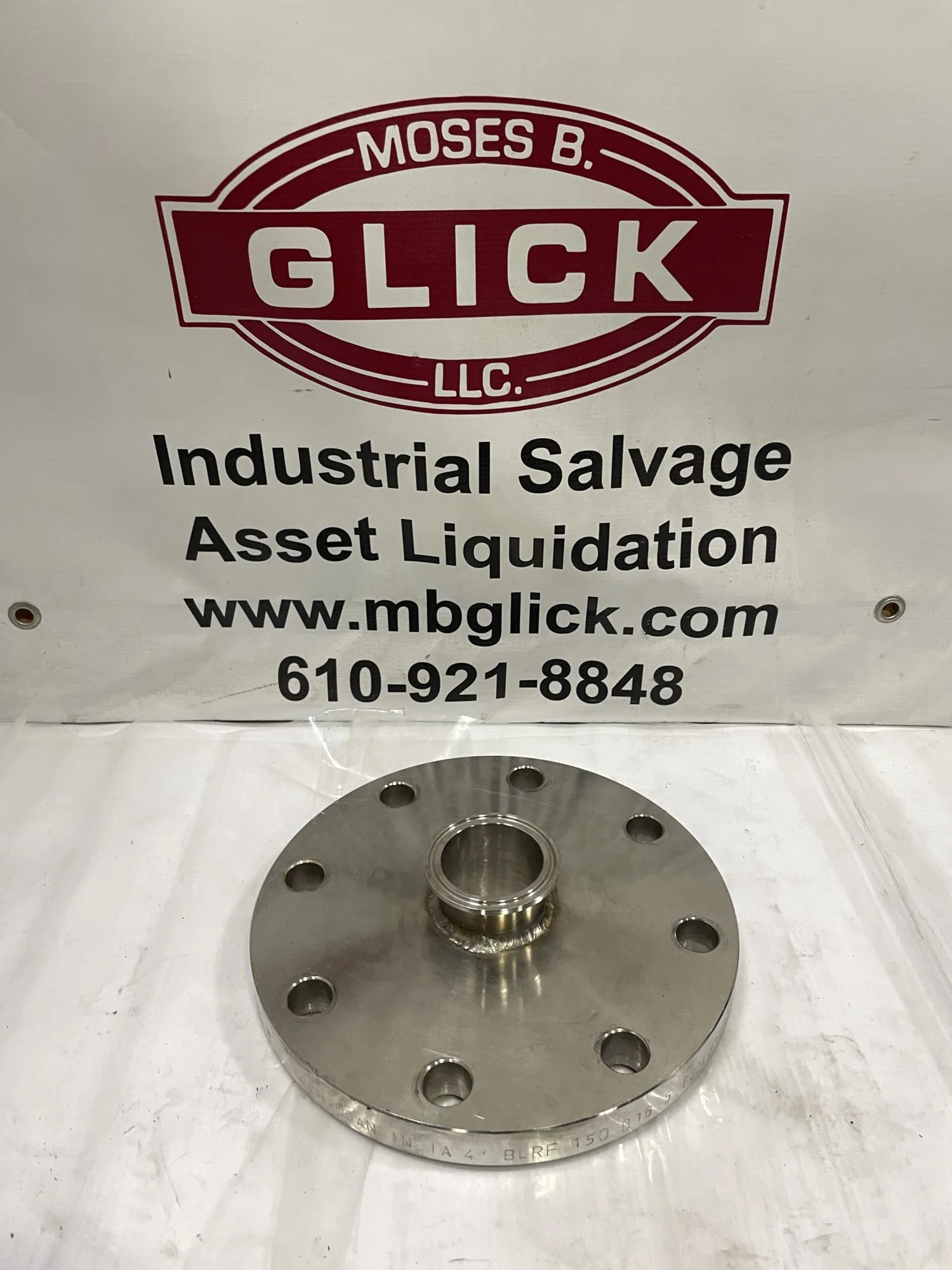 4″x2″ 304SS Stainless Steel Flange x Sanitary Tri-Clamp Adapter Coupling Fitting