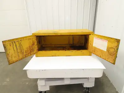 Justrite 25801 Yellow Flammable Safety Cabinet 12-1/2 Gallon Liquid Piggyback