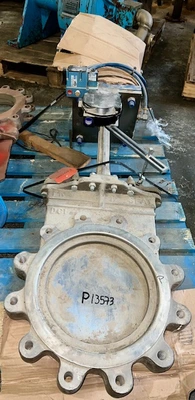 12" FNW Stainless Steel Knife Gate Valve Air Operated , New or Rebuilt Storeroom Spare