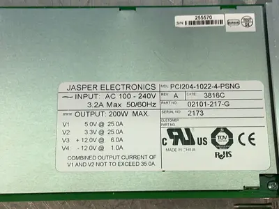 Used JASPER ELECTRONICS PCI20410224PSNG DC Power Supplies Ohio US | HGR 24 #1355935