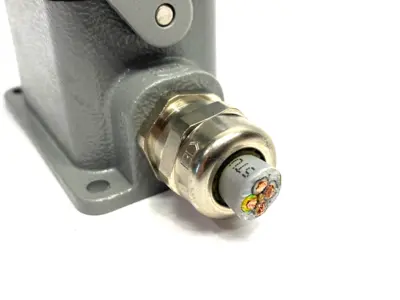 USED HARTING HAN 6 B-BASE SURFACE-LC 1 LEVER 1XM20 W/FRAME & INSERT
