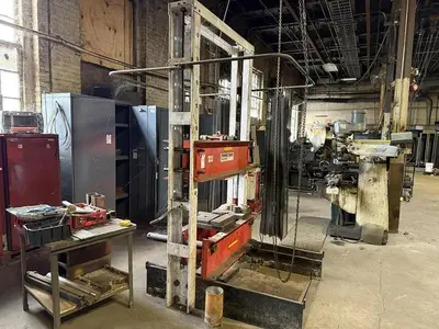 80/100 TON PART NO. 210324(FRAME) POWER TEAM H-FRAME HYDRAULIC SHOP PRESS