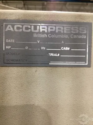 Used 1998 ACCURPRESS 713010 Press Brakes Georgia US | The Equipment Hub #1289495